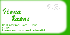 ilona rapai business card